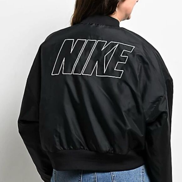 Nike Bomber Jacket Reversible With Faux Fur. Size Small NWOT - Picture 6 of 6